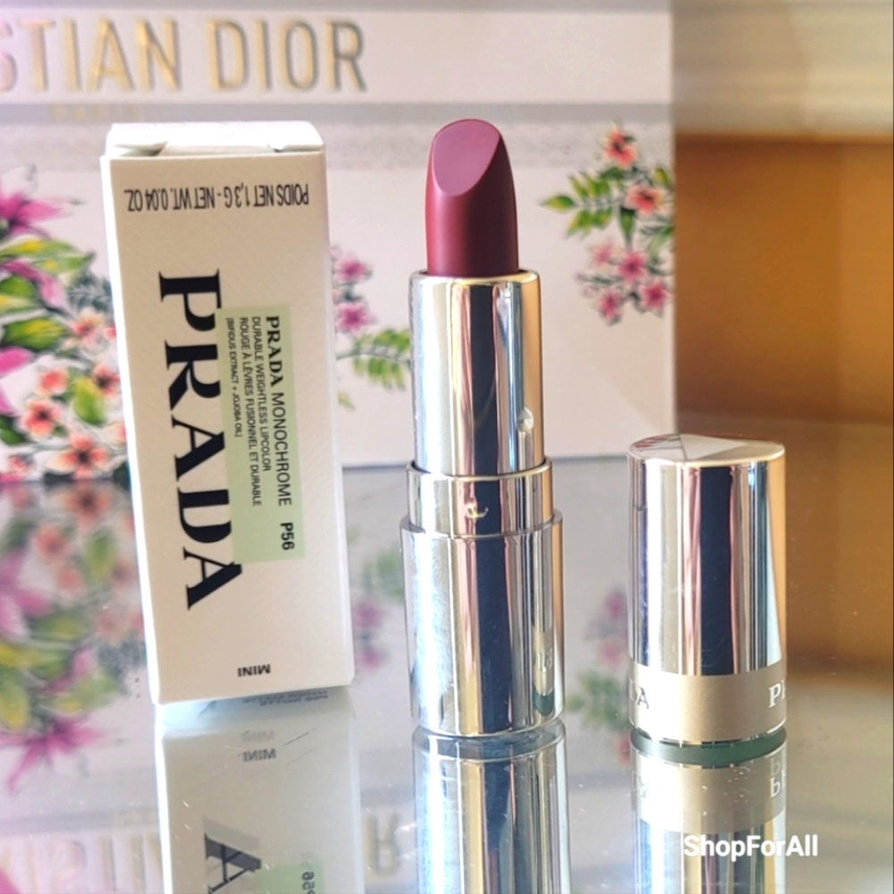 - PRADA Monochrome Hyper Matte Lipstick P56 Notte Quartz NIB Mini